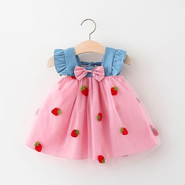 Vestido Infantil Tule frutinha- 3 a 18 meses