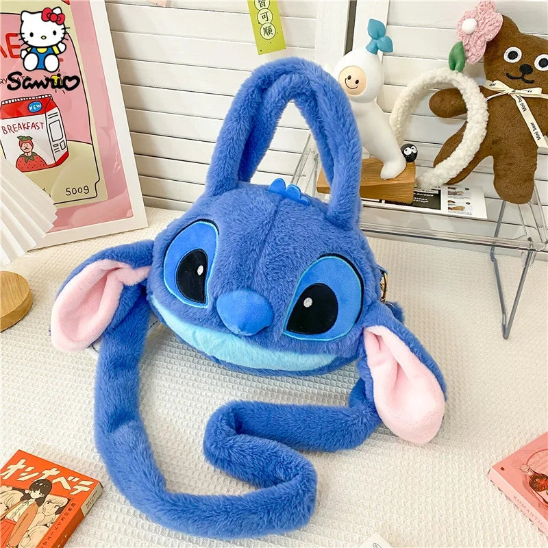 Bolsa Stitch Pelúcia 3D 25cm