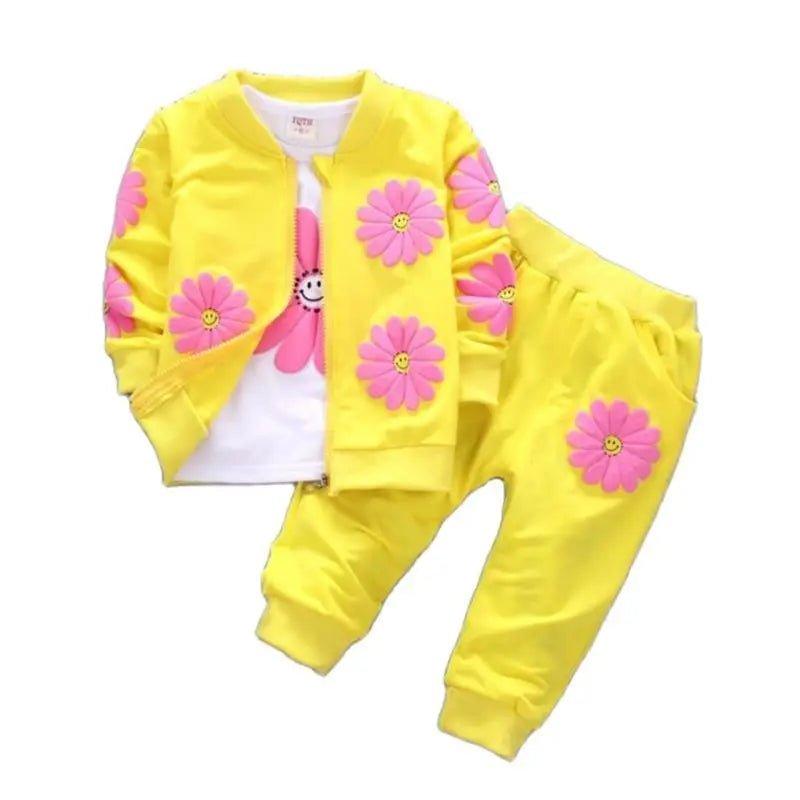 Conjunto Flower Pirulito Kids® - 3 peças - 1 a 4 anos - PIRULITO KIDS