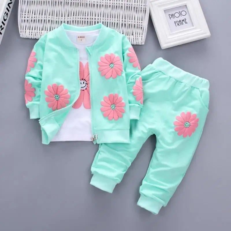 Conjunto Flower Pirulito Kids® - 3 peças - 1 a 4 anos - PIRULITO KIDS