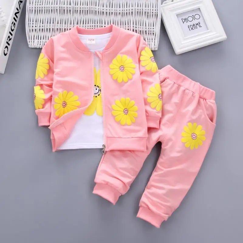 Conjunto Flower Pirulito Kids® - 3 peças - 1 a 4 anos - PIRULITO KIDS