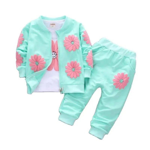 Conjunto Flower Pirulito Kids® - 3 peças - 1 a 4 anos - PIRULITO KIDS