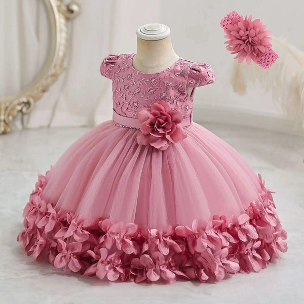 vestido Festa Linha Luxo Princesa-9 meses a 4 anos