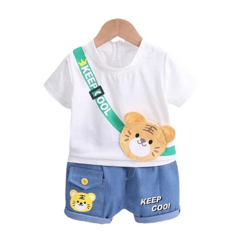 Conjunto Infantil Menino  Blusa E Bermuda Ursinho  Pirulito Kids®- 1 a 5 anos