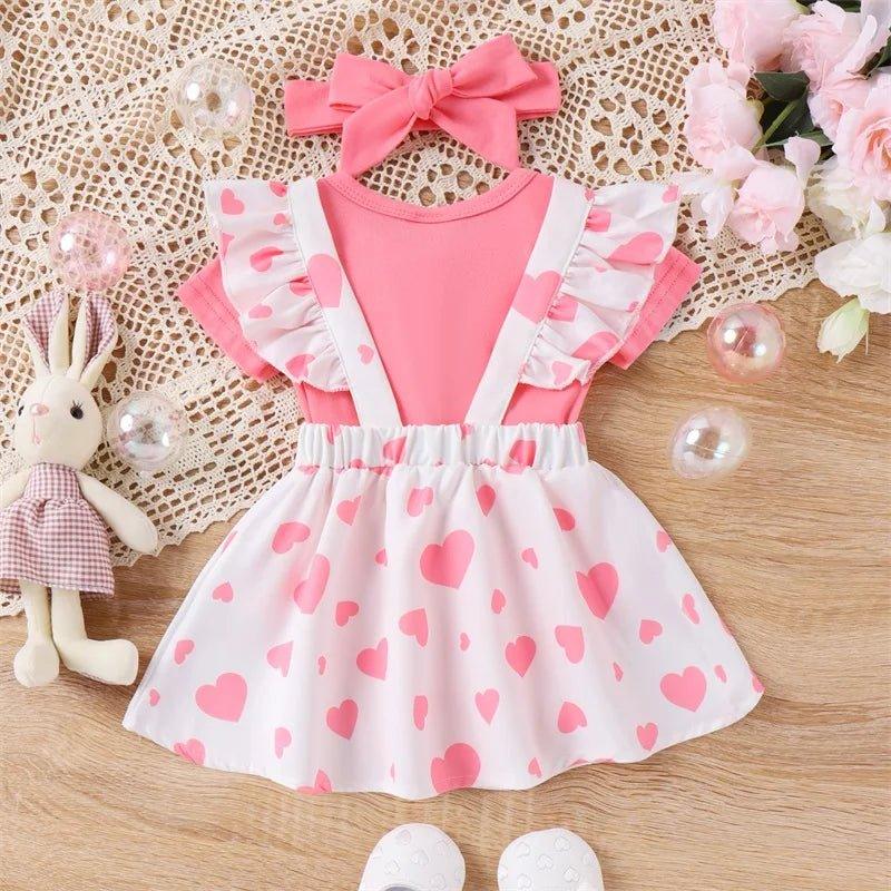 vestido Bebê ursinha Pirulito Kids Rosa - 0 a 18 meses - body vestido e faixa - PIRULITO KIDS