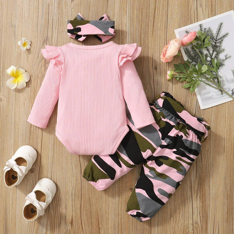 Conjunto Baby Pink Camuflado Pirulito kids® - 0 a 18 meses - PIRULITO KIDS