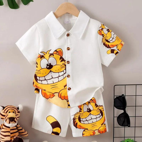 conjunto verão Menino Estloso Gatinho Pirulito Kids® 18 meses a 6 anos