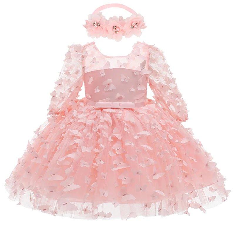 Vestido Festa Luxo Florwes pirulito Kids® - 3 meses a 2 anos - PIRULITO KIDS