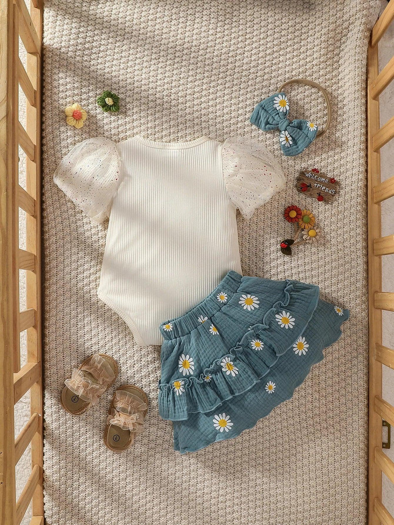 Conjunto Bebê Body e Sainha Margarida Feliz Pirulito Kids®️ - RN a 1 Ano - PIRULITO KIDS