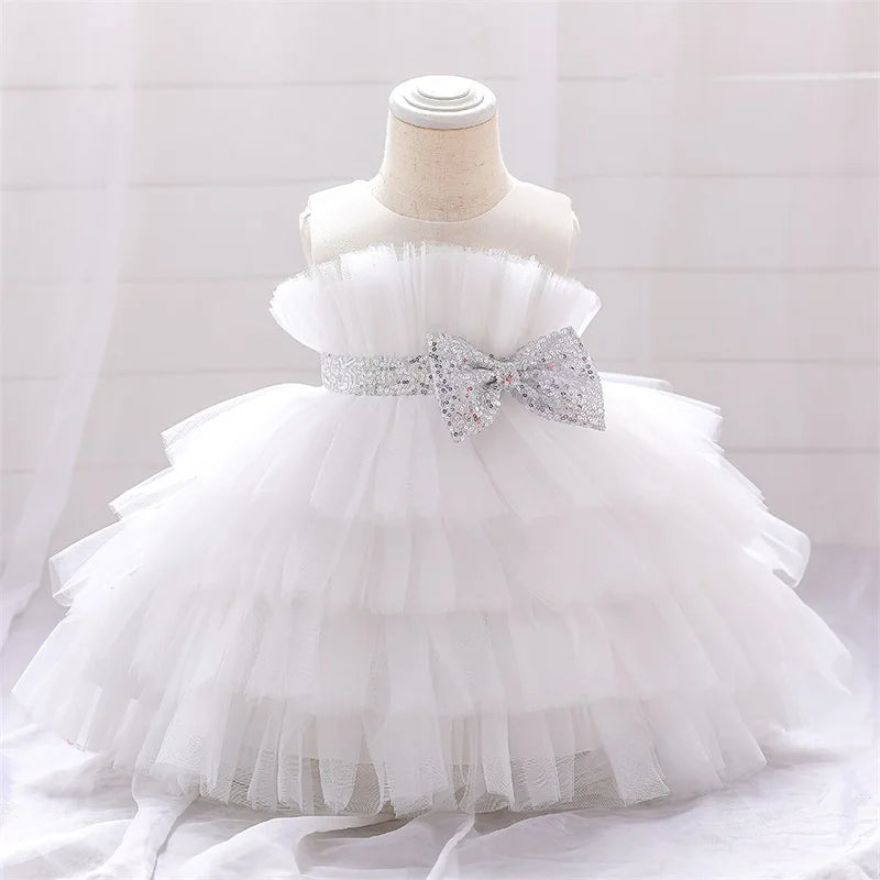 Vestido Princesa batizado e festa-3 meses a 3 anos