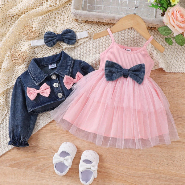 Vestido tule e casaco Lacinho - 3 a 18 meses