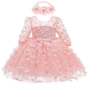 Vestido Festa Luxo Florwes pirulito Kids® - 3 meses a 2 anos - PIRULITO KIDS