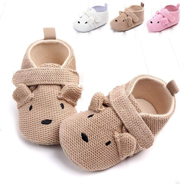 Sapatinho  Bichinhos Tricot Velcro para Bebê  Pirulito Kids|  0-18 Meses