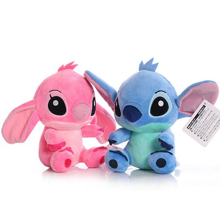 Casal Lilo Stitck De Pelucia Disney Bonecos Namorados 20 Cm