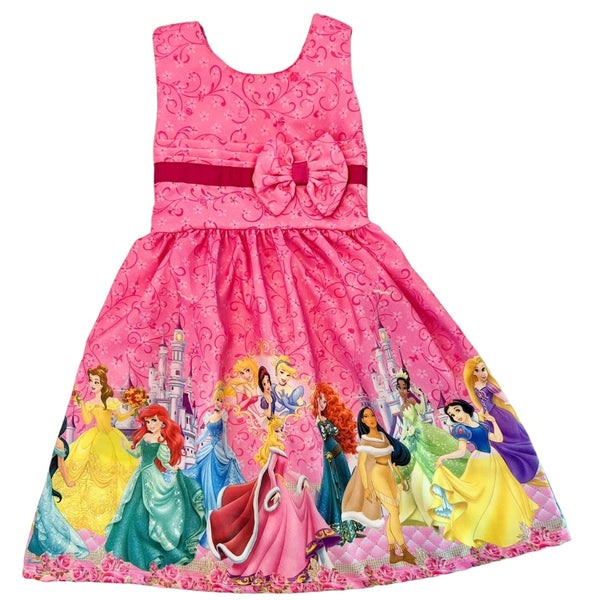 Vestido Infantil Princesas  infanto juvenil-1 a 12 anos