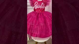 Vestido infantil  Pink Babados Glitter Brilho luxo- 1 a 12 anos