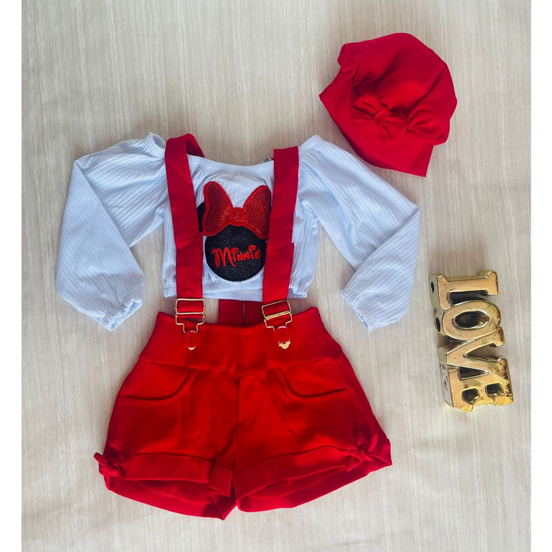 Roupa  infantil menina blogueirinha 3 peças- 2 a 9 anos